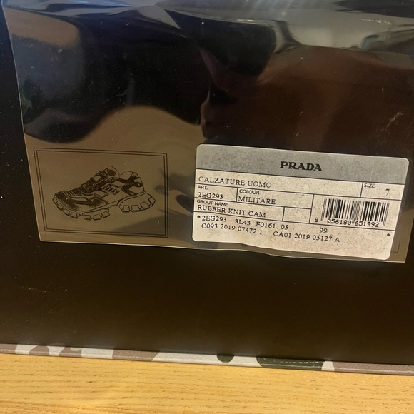 Men’s Prada Rubber Knit Camo sneaker in size UK 7 US 8 New in Box - Picture 14 of 16